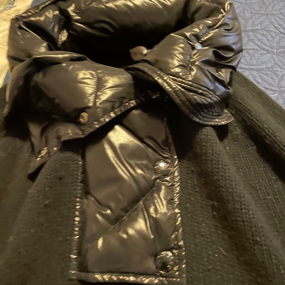 Moncler sweater poncho, black